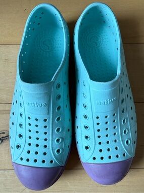 Native Jefferson Aqua Purple J2 Kids Shoes